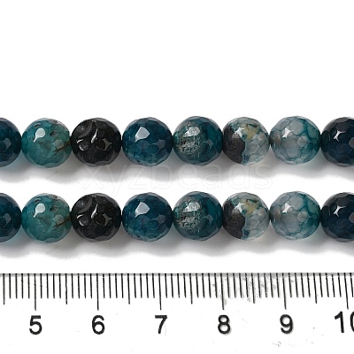 Dyed & Heated Natural Dragon Veins Agate Beads Strands G-P539-A01-16-1