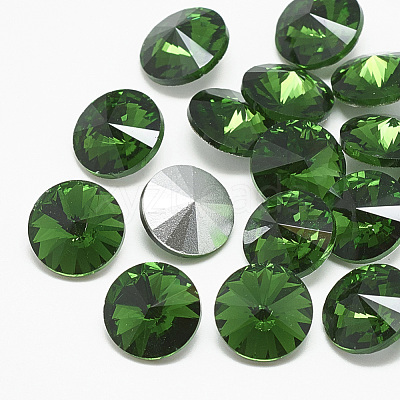 Pointed Back Glass Rhinestone Cabochons RGLA-T086-10mm-20-1
