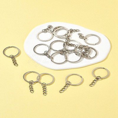 50Pcs Iron Keychain Ring IFIN-FS0001-56-1