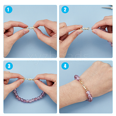 6Pcs 3 Colors Barss Fold Over Clasps FIND-FH0008-50-1