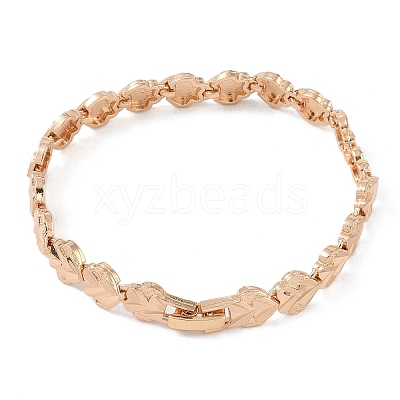 Brass Link Chain Bracelets for Women Men BJEW-P324-01F-KCG-1