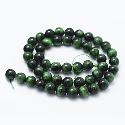 Natural Tiger Eye Beads Strands G-F561-8mm-B01-1