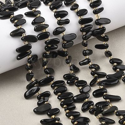 Natural Black Obsidian Beads Strands G-F821-C02-01-1
