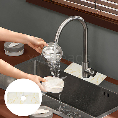 Rubber & Diatom Ooze Faucet Sink Mat AJEW-WH0314-383-1