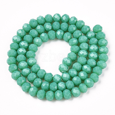 Opaque Solid Color Glass Beads Strands EGLA-A034-P8mm-D31-1