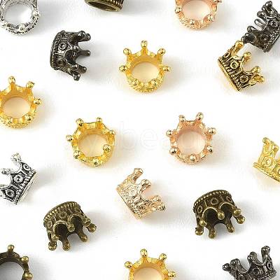 60Pcs 6 Colors Tibetan Style Alloy Beads FIND-FS0004-91-1