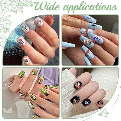 Mushroom Plastic Nail Art Stickers MRMJ-WH20004-07-1