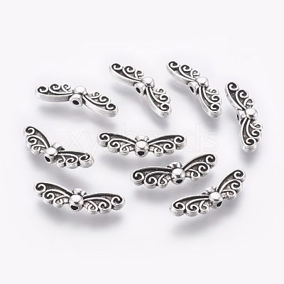 Tibetan Style Alloy Beads TIBEB-1331-AS-LF-1