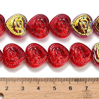 Electroplate Baking Paint Glass Beads Strands EGLA-K061-13A-AB05-1