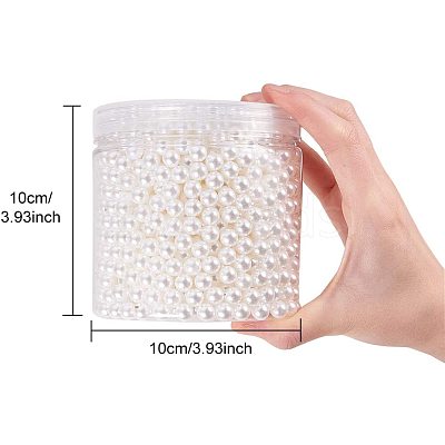 ABS Plastic Imitation Pearl Round Beads PH-MACR-F033-8mm-24-1