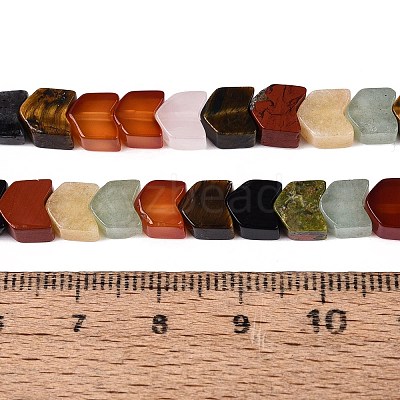 Natural & Synthetic Mixed Stone Beads Strands G-Q608-22-1