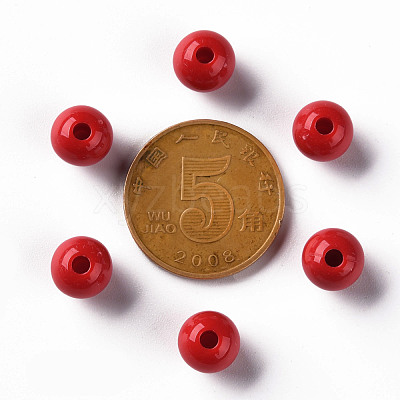 Opaque Acrylic Beads X-MACR-S370-C8mm-A14-1