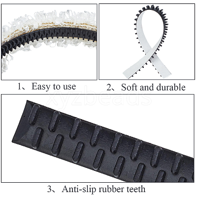 22Pcs Plastic Firm Headband Non-slip Strip DIY-CY0003-03A-1