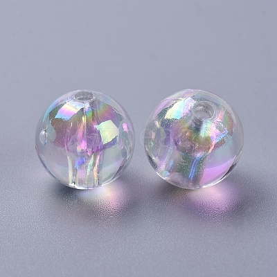 Eco-Friendly Transparent Acrylic Beads PL735-2-1