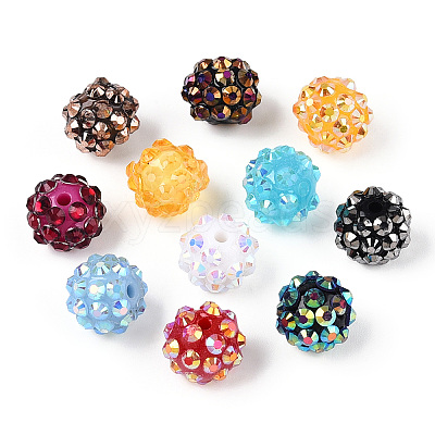 AB-Color Resin Rhinestone Beads RESI-S315-10x12-M-1