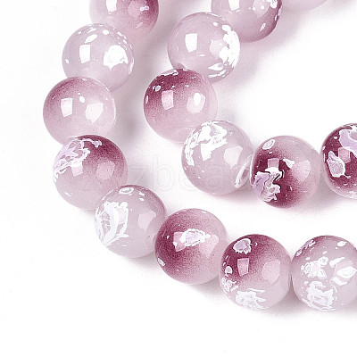 Baking Paint Glass Beads Strands DGLA-N015-10mm-05-1