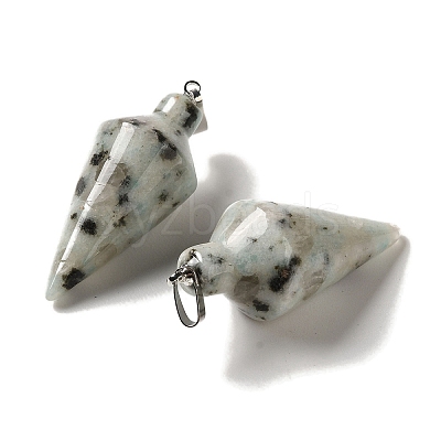 Natural Sesame Jasper Pendants G-Z055-02P-03-1