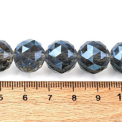 Transparent Electroplate Glass Beads Strands EGLA-N002-34E-F04-1