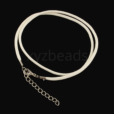 Waxed Cotton Cord Necklace Making MAK-S032-2mm-122-1