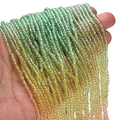 Transparent Painted Glass Beads Strands LS-DGLA-A034-T2mm-A04-1