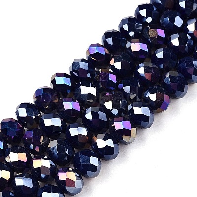 Electroplate Glass Beads Strands LS-EGLA-A044-P8mm-B07-1