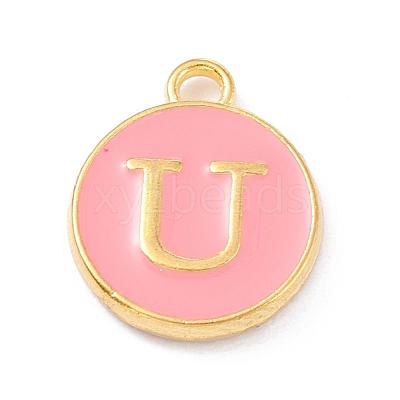 Golden Plated Alloy Enamel Charms X-ENAM-Q437-14U-1