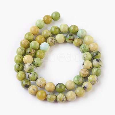 Natural Serpentine Beads Strands G-G767-04-8mm-1