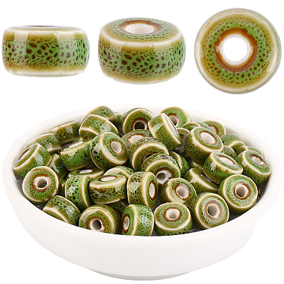 64Pcs Handmade Porcelain Beads PORC-PA0001-28C-1