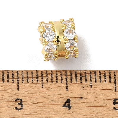 Brass Glass Rhinestone Beads KK-B098-03G-02-1
