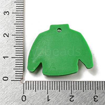 Saint Patrick's Day Handmade Polymer Clay Pendants CLAY-E008-02B-1