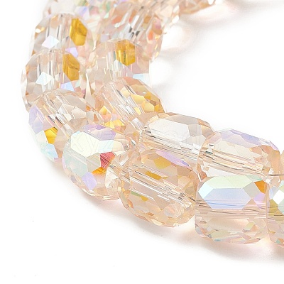 Electroplate Opaque Glass Beads GLAA-F108-10A-13-1