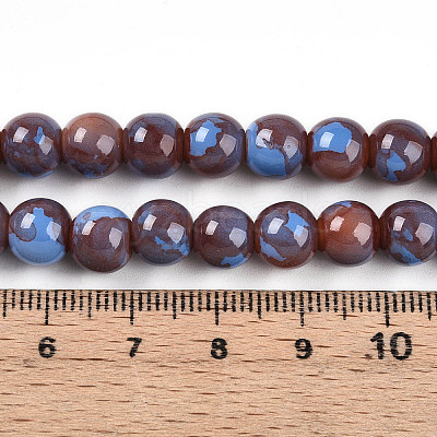 Baking Paint Glass Beads X1-DGLA-N003-8mm-C10-1