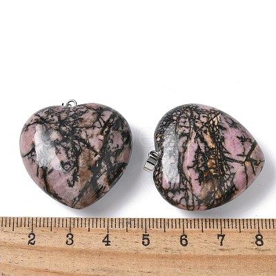 Natural Rhodonite Pendants G-A259-02P-06-1