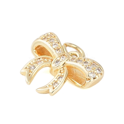 Rack Plating Brass Micro Pave Clear Cubic Zirconia Pendants LS-KK-Z060-06G-02-1