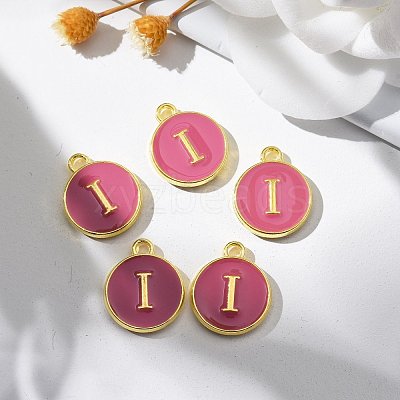 Golden Plated Alloy Enamel Charms ENAM-S118-08I-1