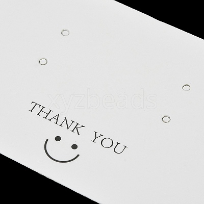 Smiling Face Paper Earrings Necklace Display Cards FIND-T072-01B-03-1
