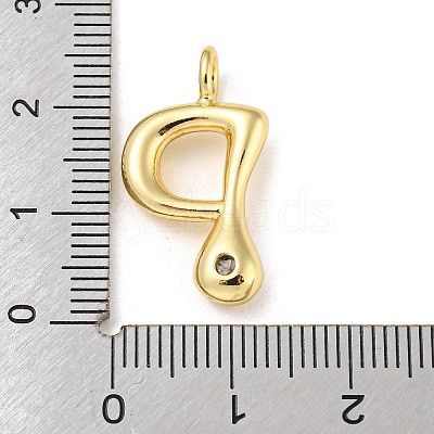 Rack Plating Brass Micro Pave Cubic Zirconia Pendants KK-A200-24G-P-1