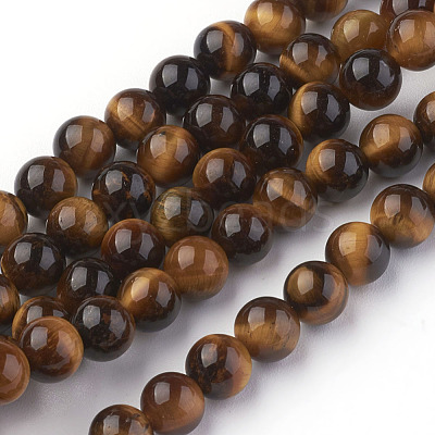 Natural Tiger Eye Beads Strands G-G099-6mm-5-1