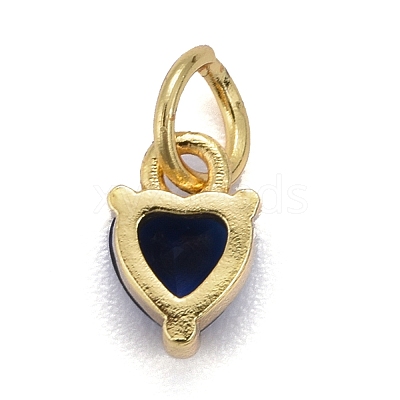 Brass Micro Pave Cubic Zirconia Charms KK-P192-08-G02-1