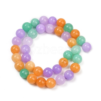 Natural Dyed White Jade Beads Strands G-NH0045-01B-1
