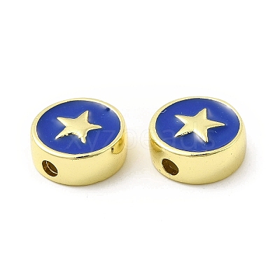 Brass Enamel Beads KK-E068-VB454-1-1