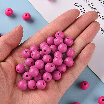 Opaque Acrylic Beads MACR-S370-C10mm-A13-1