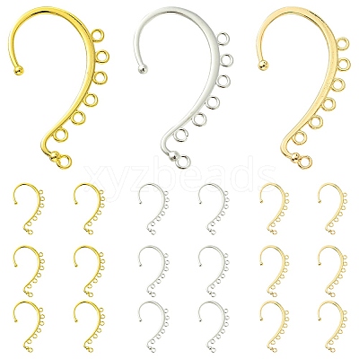 18Pcs 3 Colors Alloy Ear Cuff Findings FIND-FS0002-03-1