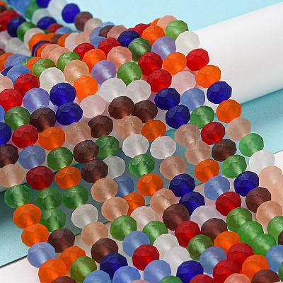 Transparent Glass Beads Strands EGLA-A034-M8mm-63-1