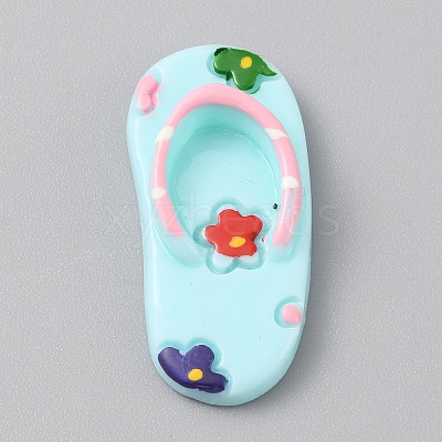 Opaque Resin Cabochons LS-RESI-WH0077-30C-1