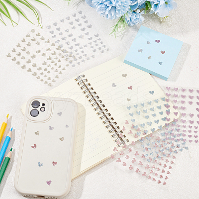 5 Sheets 5 Colors Sparkle PET Nail Art Stickers MRMJ-GA0001-14-1