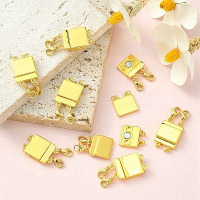 Zinc Alloy Box Magnetic Clasps Converter PALLOY-C159-01LG-1
