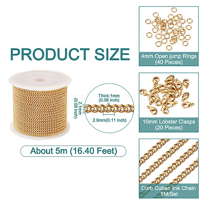DIY Chain Bracelet Necklace Making Kit DIY-TA0005-26-1