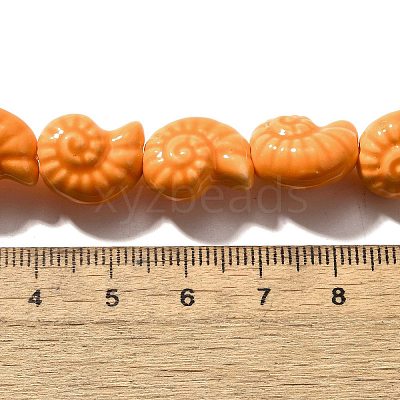 Glazed Porcelain Beads Strands X-PORC-I028-02E-1