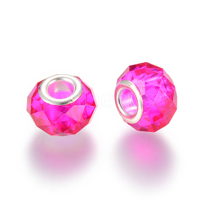Handmade Glass European Beads X-GPDL25Y-75-1